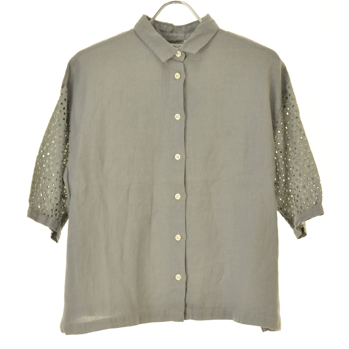Madu Fabrica 32409 カットワークレーススリーブ リネン