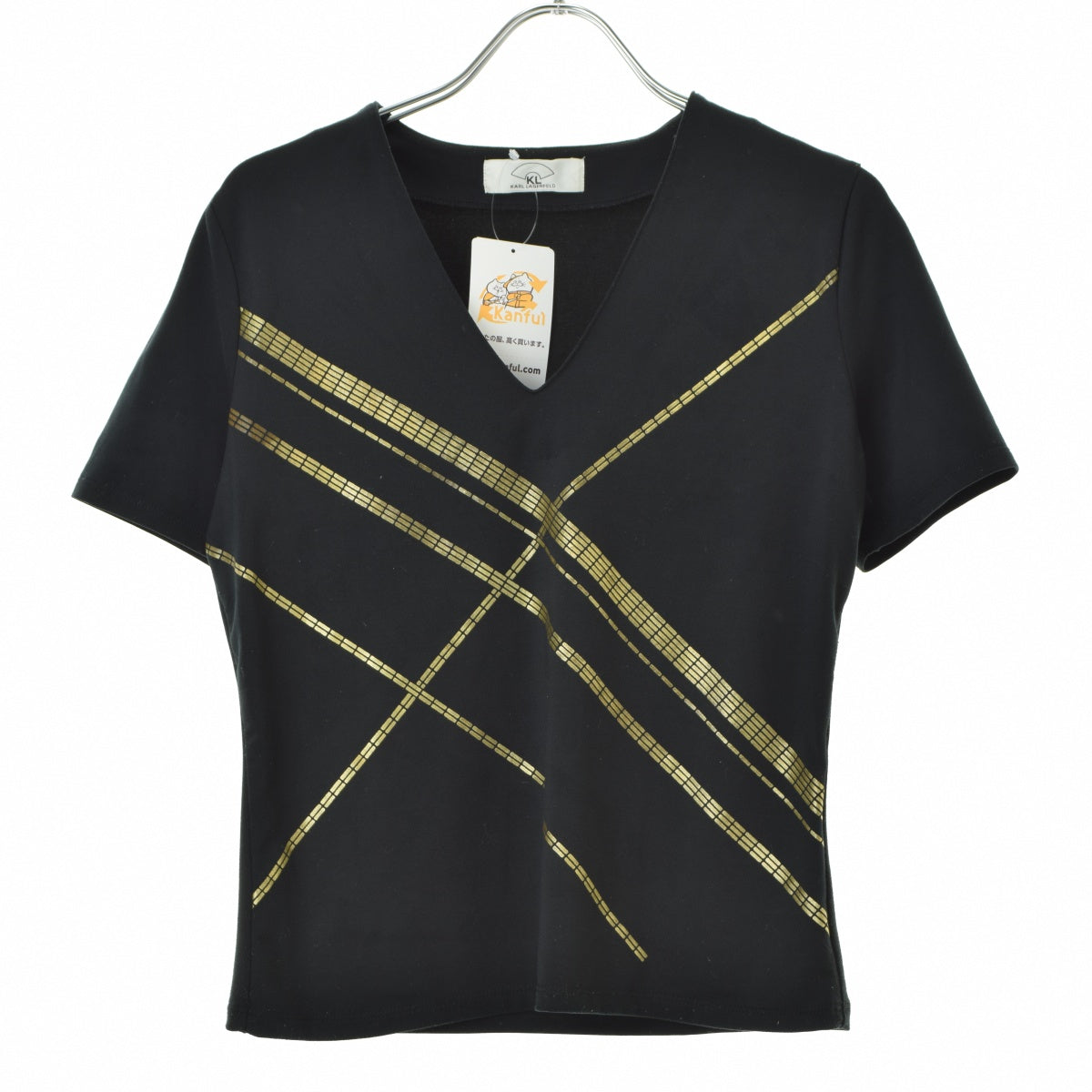 KARL LAGERFELD Vネックプリント