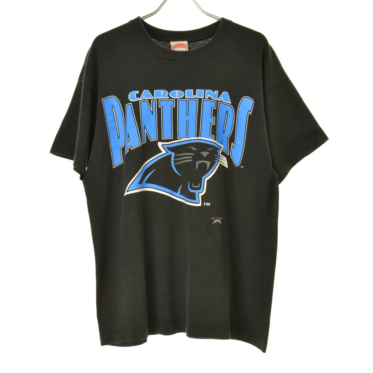 NUTMEG 90s USA製 NFL CAROLINA PANTHERS カロライナ パンサーズ アメフト シングルステッチ