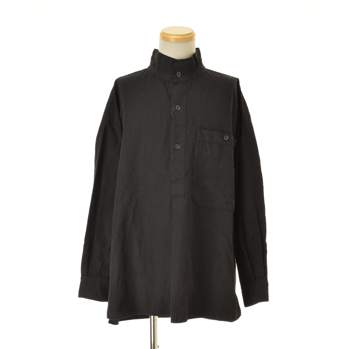 KAPTAIN SUNSHINE 25SS KS25SSH01 Standcollar Smock Finx Linen Voile Gabardine