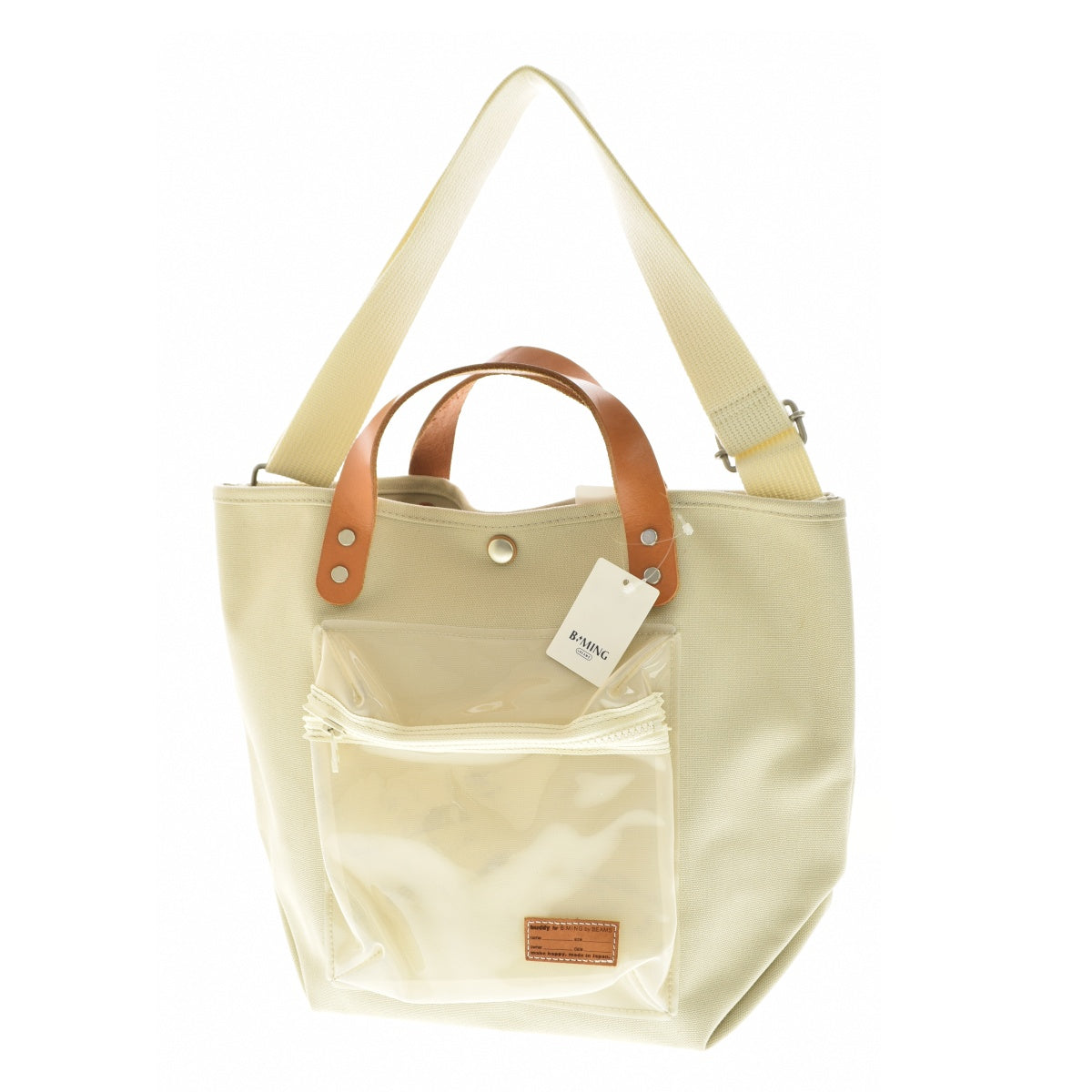 B:MING by BEAMS 93-61-0243-648 2WAY レザーハンドル PVCポケット