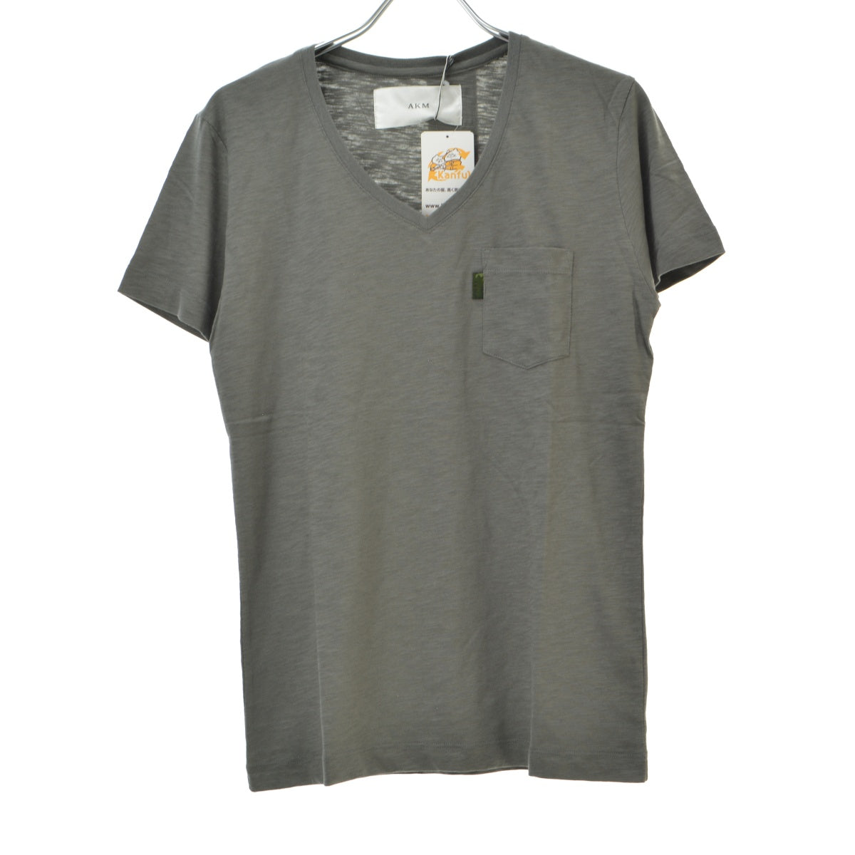 AKM スラブポケット Vネック TEE