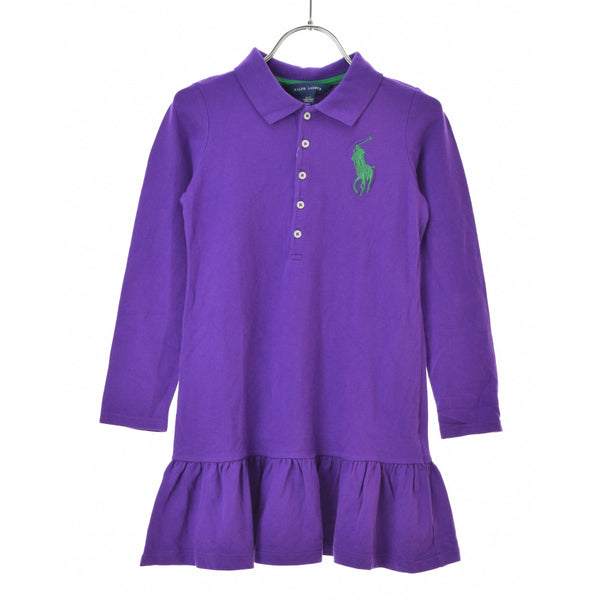 RALPH LAUREN ポニー刺繍 鹿の子ポロ 裾フリル