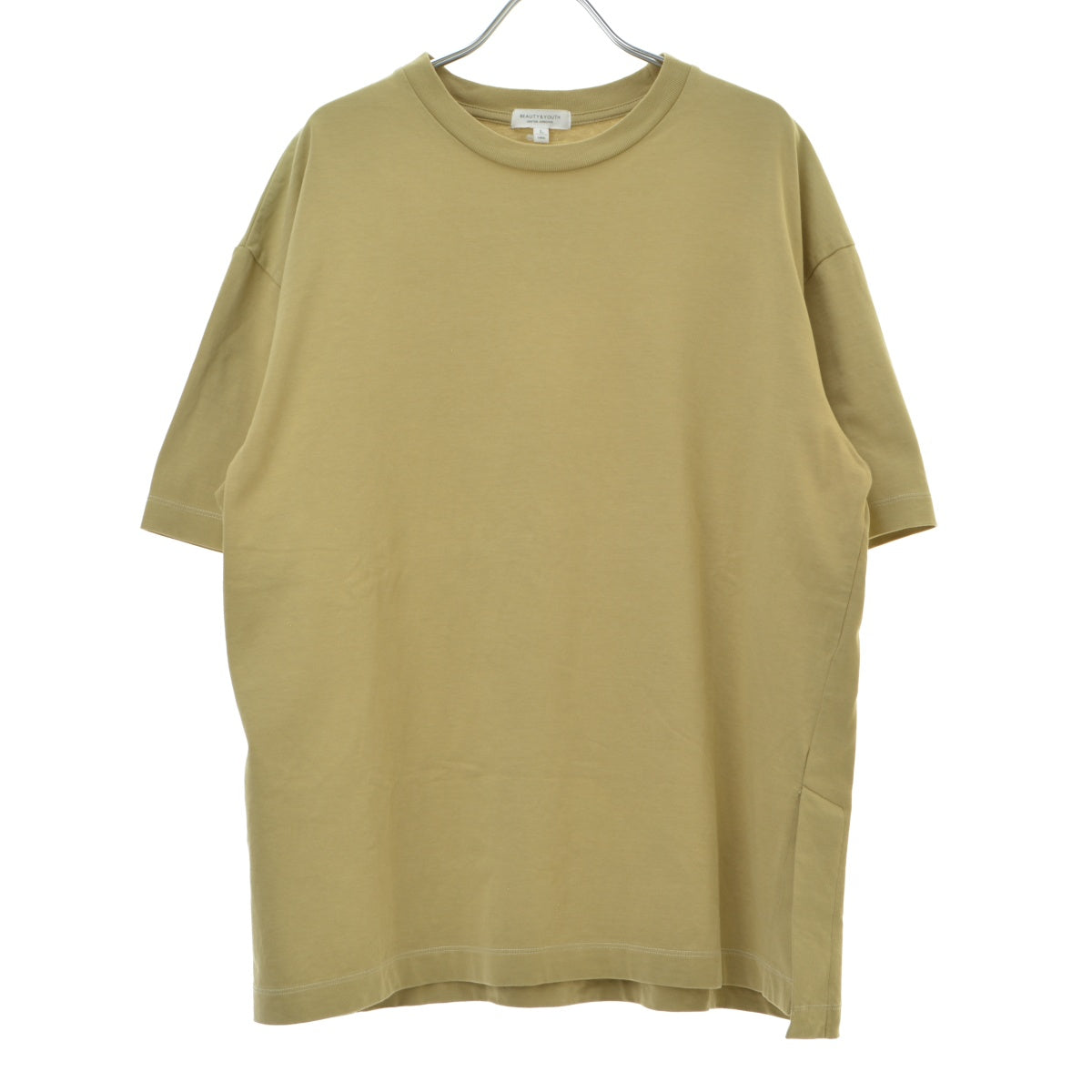 UNITED ARROWS BEAUTY & YOUTH 1217-180-0091 サイドスリット ワイド ハーフスリーブ カットソー