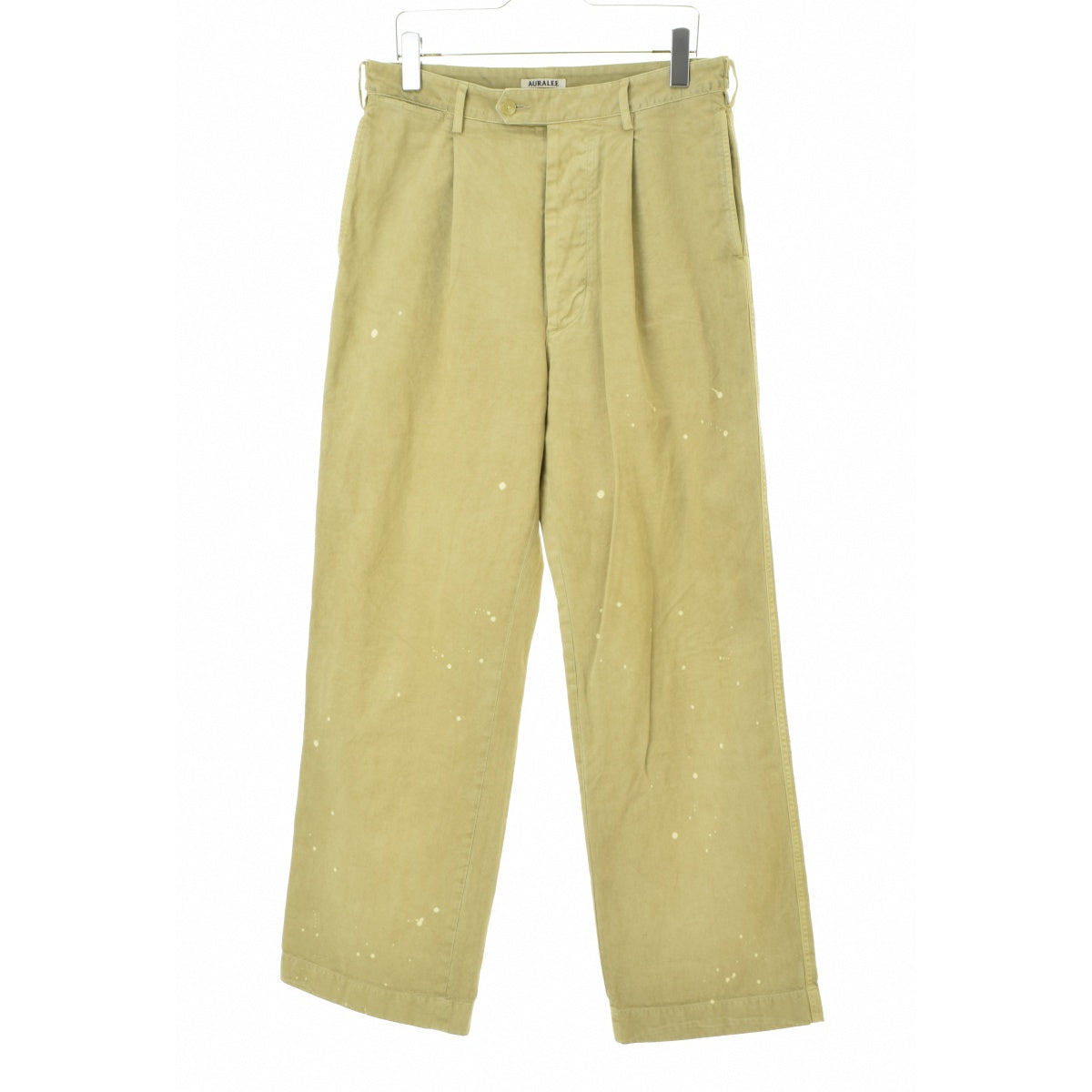 AURALEE 26SS A26SP02LF GARMENT-DYED FINX LIGHT CHINO ONE-TUCK WIDE PANTS