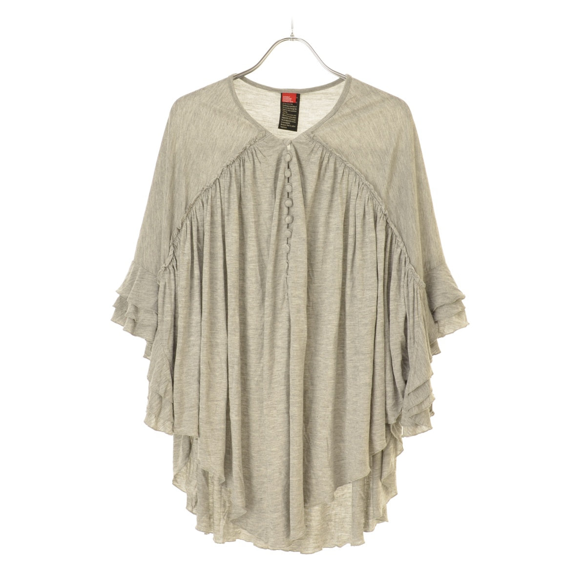DOUBLE STANDARD CLOTHING 2833021 ヘンリーネック ギャザー ポンチョ風