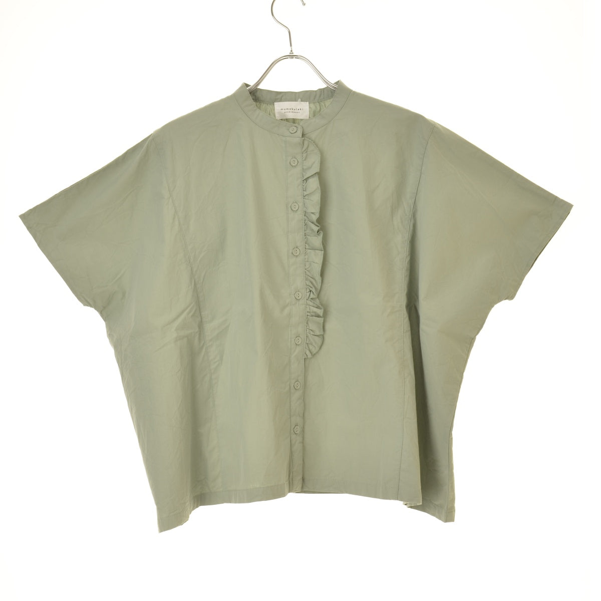 mumokuteki NBS2171 3.5ozカラーデニム前立てフリル