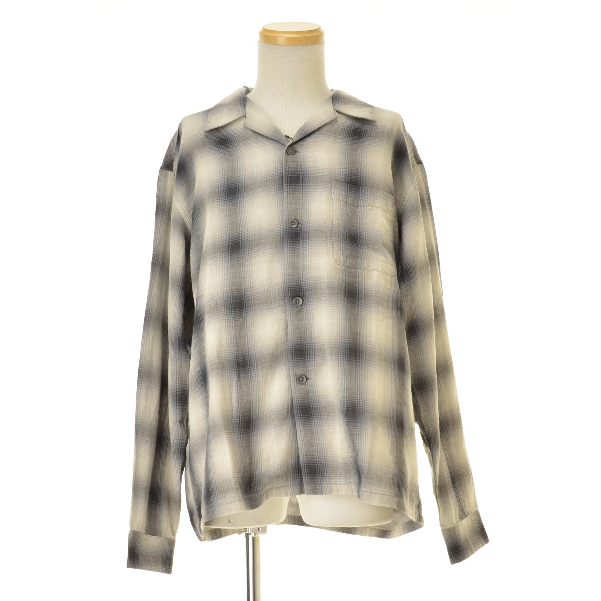 PENDLETON 26SS 別注 ダブルガーゼ オンブレチェック オープンカラー