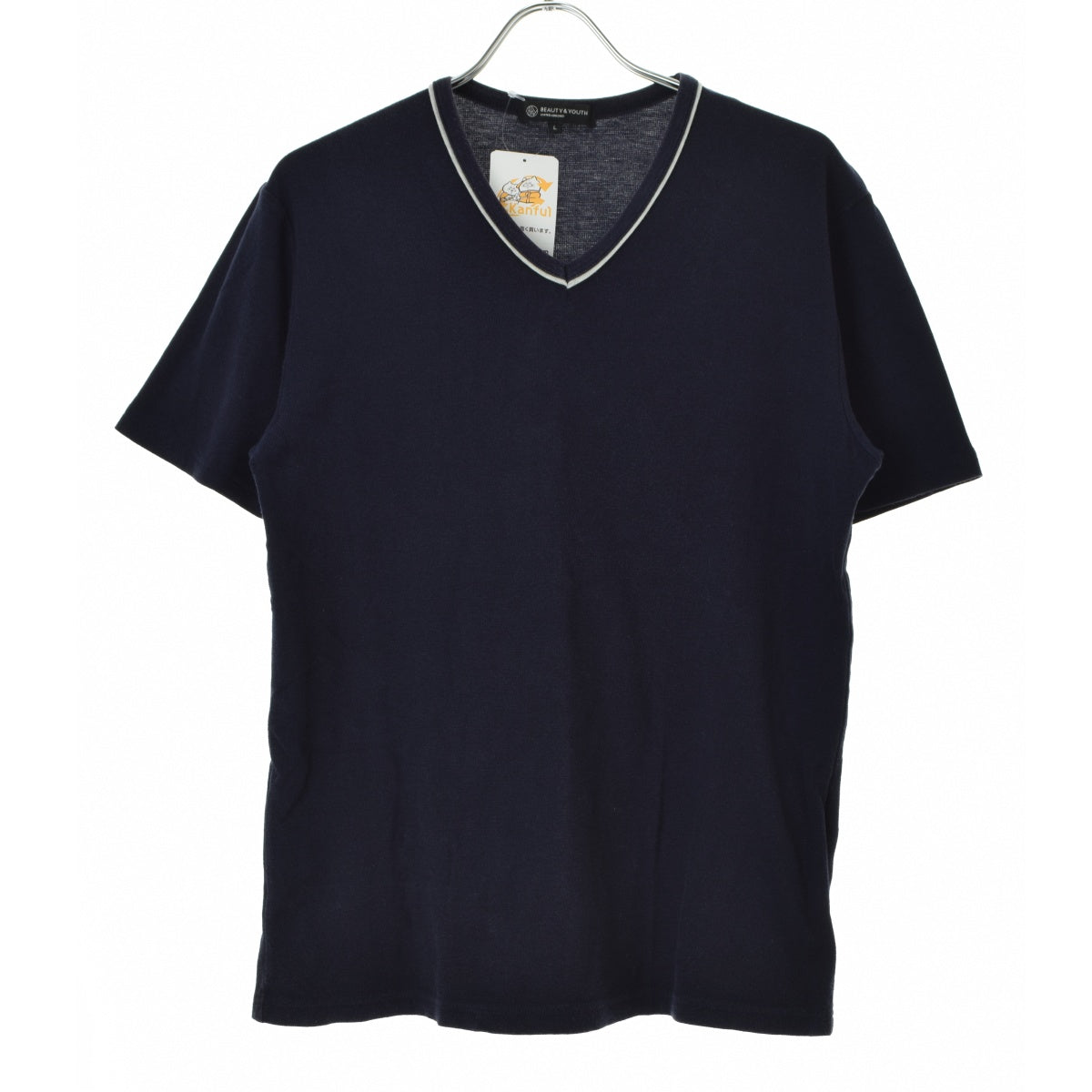 UNITED ARROWS BEAUTY & YOUTH ライン入りVネック
