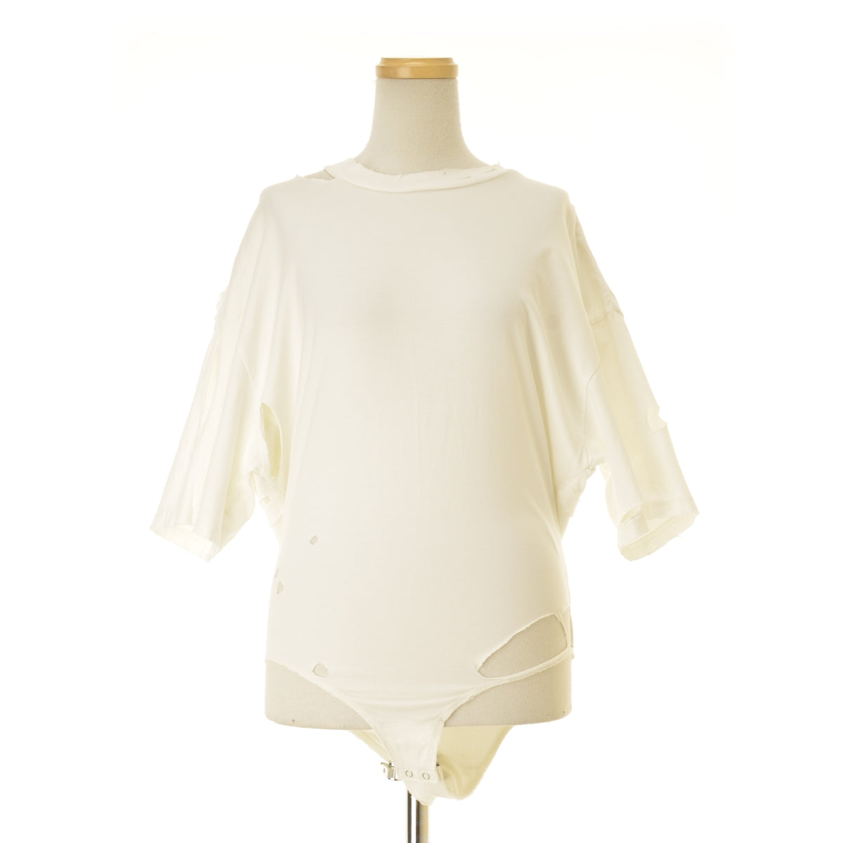 KANAKO SAKAI KS2401096 ORGANIC COTTON RIPPED BODYSUIT ダメージ加工