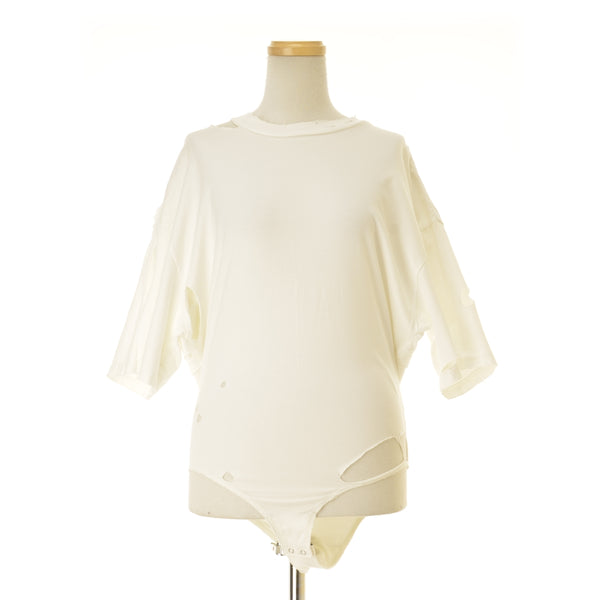 KANAKO SAKAI KS2401096 ORGANIC COTTON RIPPED BODYSUIT ダメージ加工