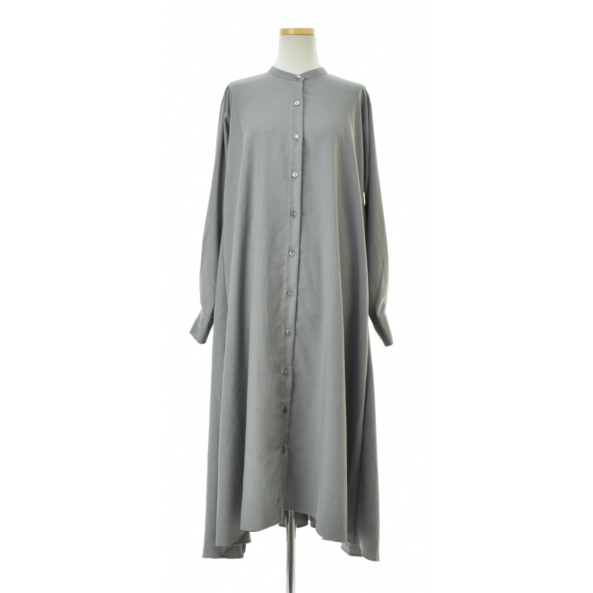 mizuiro-ind 3-250059 T/R stand collar flare OP T/Rスタンドカラーフレアワンピースロング