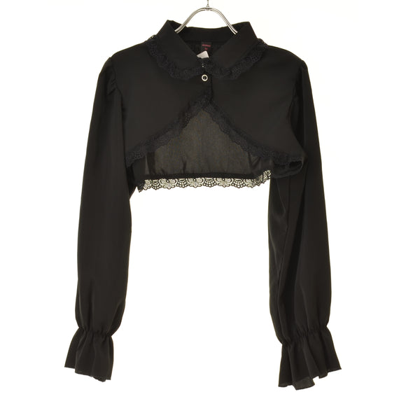 SHEIN ROMWE クロップドレースブラウス