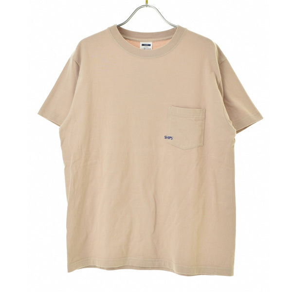 SHIPS マイクロ SHIPSロゴ ポケット Tシャツ