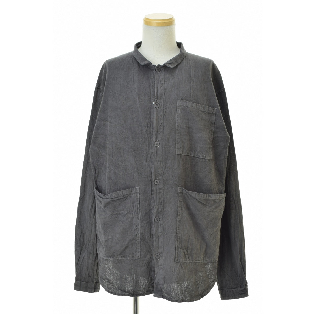 TENDER Co. 457 FROCK SHIRT GREY LOGWOOD フロック