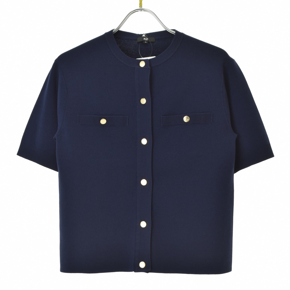 PLS+T 26SS 12-6203005 UVカットレーヨンブレンドニット