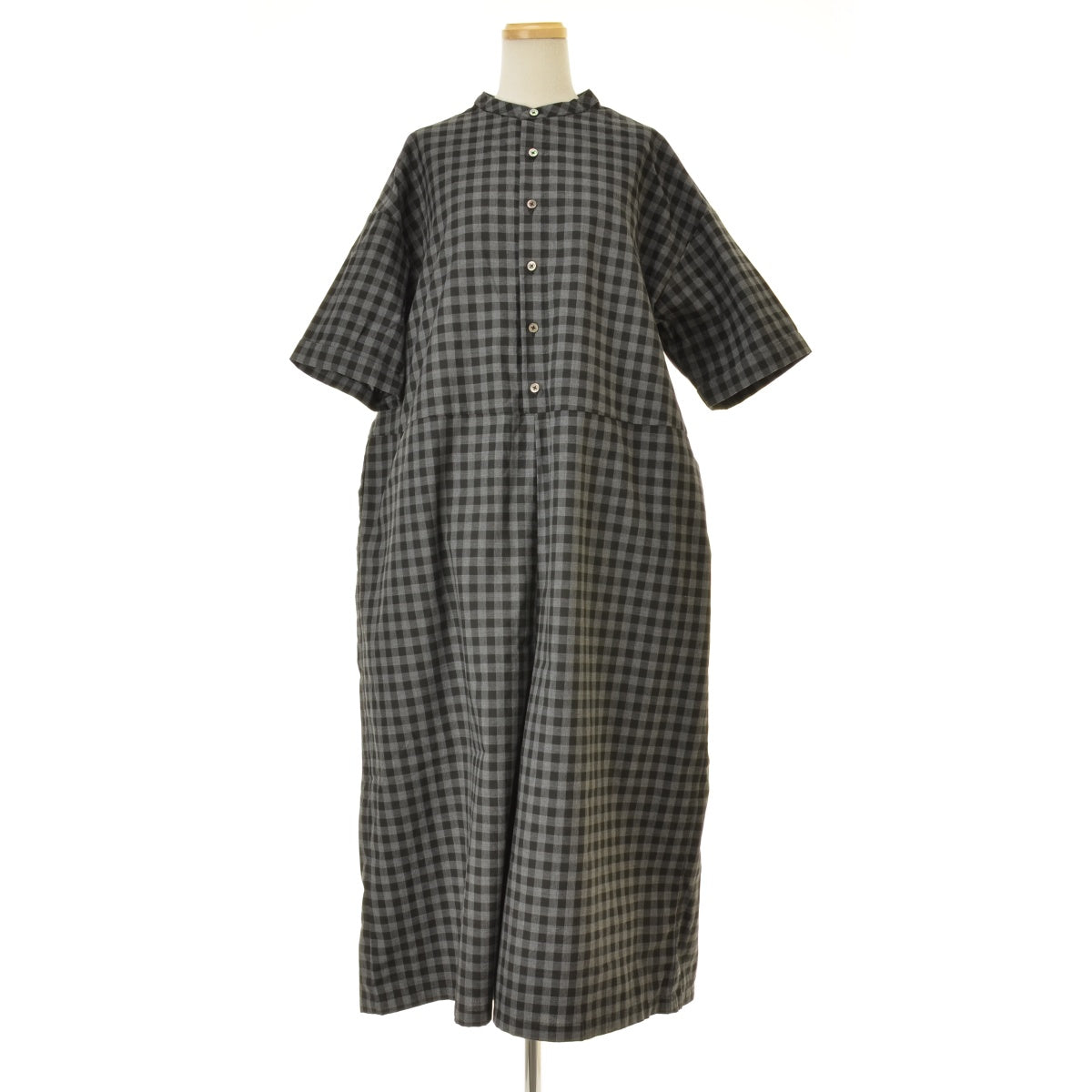 maillot mature T/C gingham s/s all in one ギンガムチェック