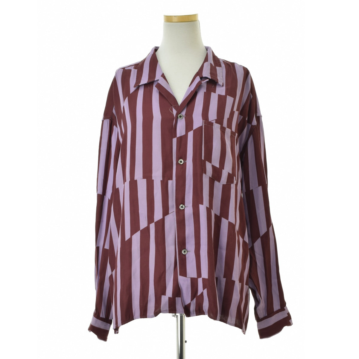 REVERBERATE 26SS REV-26SS-SH12-ST OPEN COLLAR SHIRT オープンカラー ストライプ