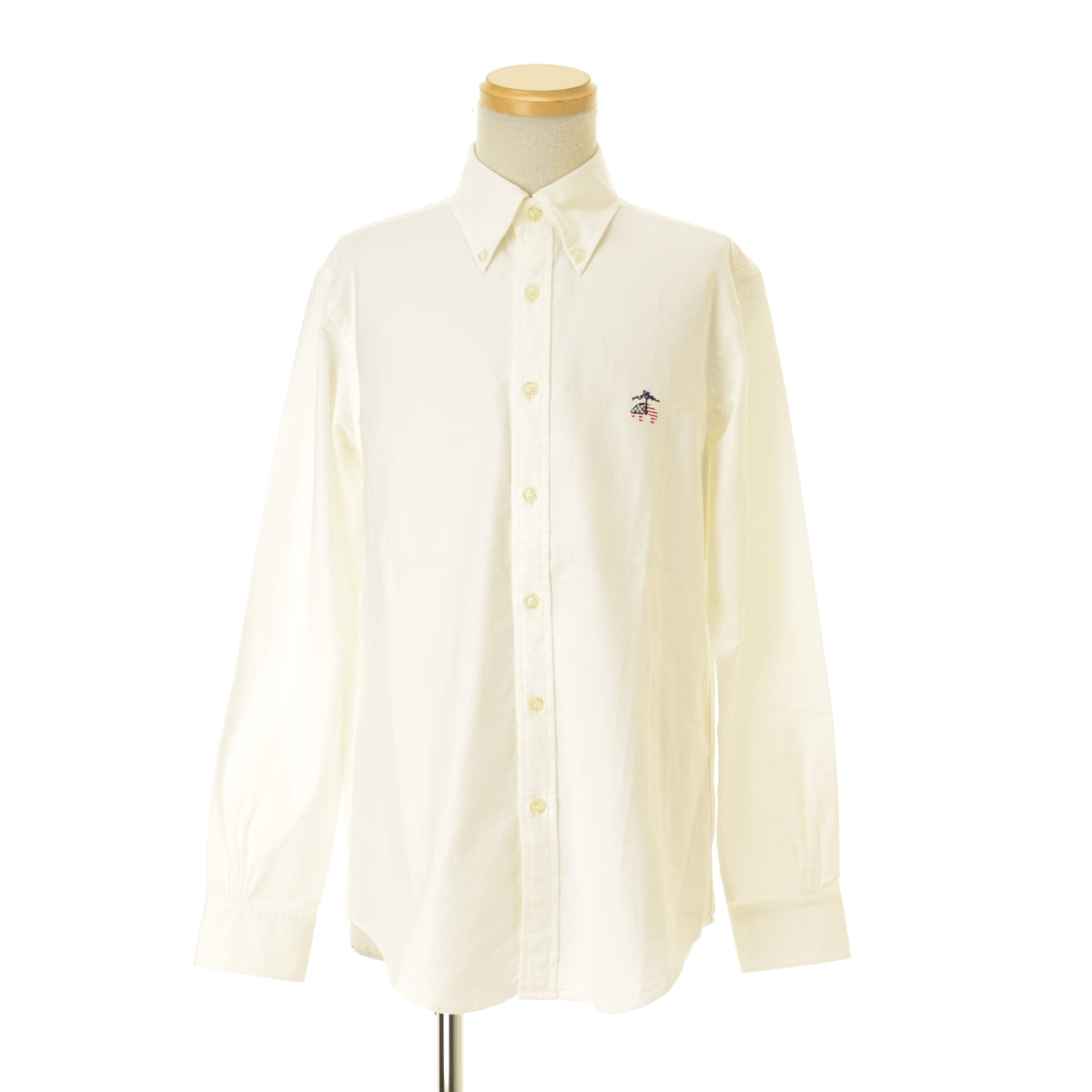 BROOKS BROTHERS ア19-77-8605-01 アメリカ建国250th記念 オックスフォード 星条旗GFロゴ ポロカラーシャツ