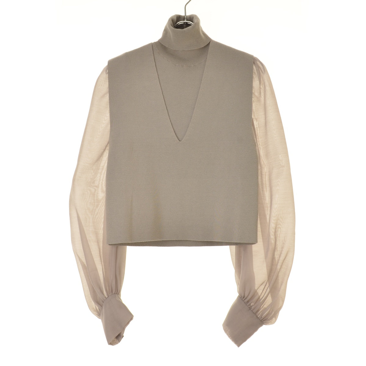 SNIDEL SWNT215066 シアースリーブレイヤードニット