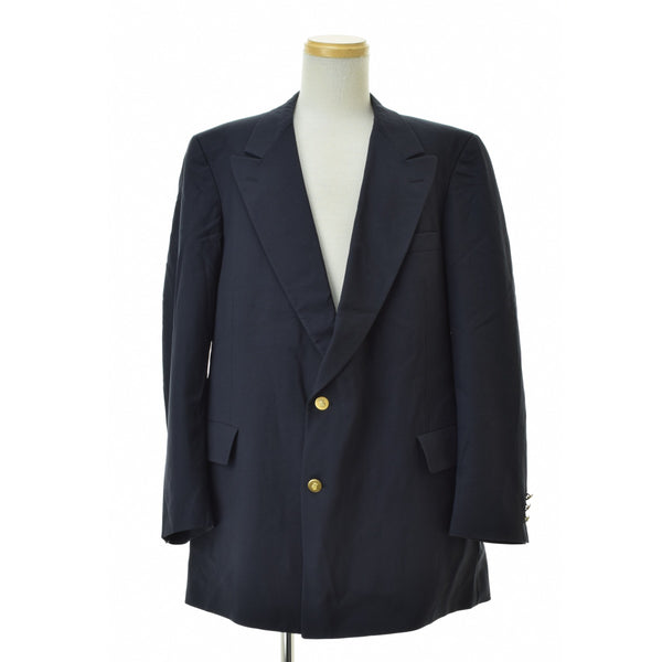 Aquascutum カナダ製 金2釦 ウール シングルブレザー