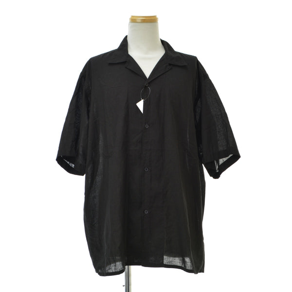 COMOLI 26SS D01-02011 KHADIコットン 半袖オープンカラーシャツ