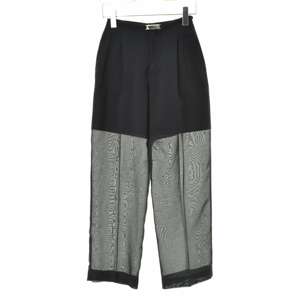 LE CIEL BLEU 26S68516 Sheer Combo Straight Pants シアーコンボスレートパンツ