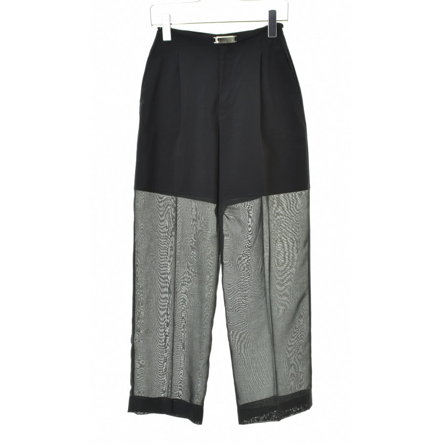 LE CIEL BLEU 26S68516 Sheer Combo Straight Pants シアーコンボスレートパンツ
