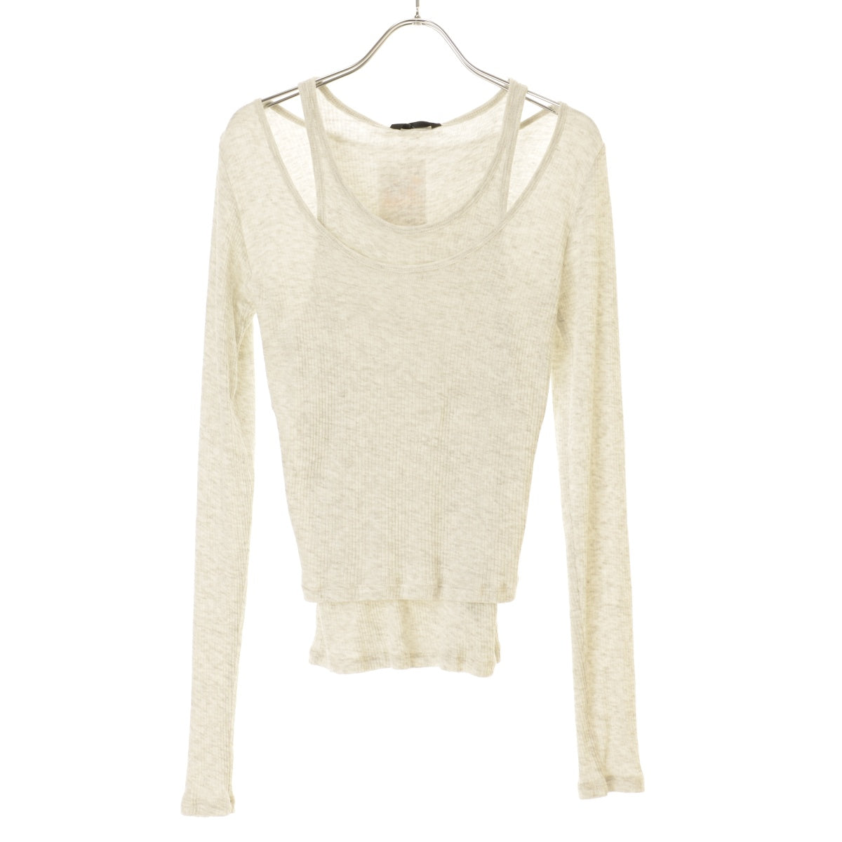 ZARA 4174/002/803 タンクトップ付 ダブルリブTシャツ