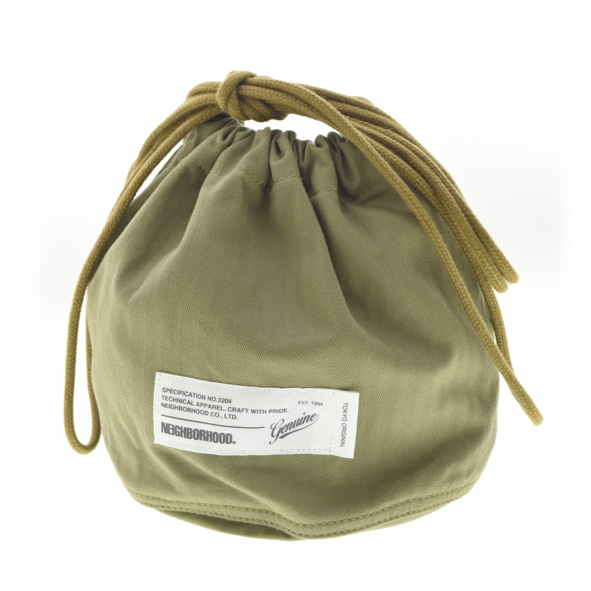 NEIGHBORHOOD 26AW 262TQNH-CG03 HBT DRAWSTRING BAG ドローストリング ヘリンボーン