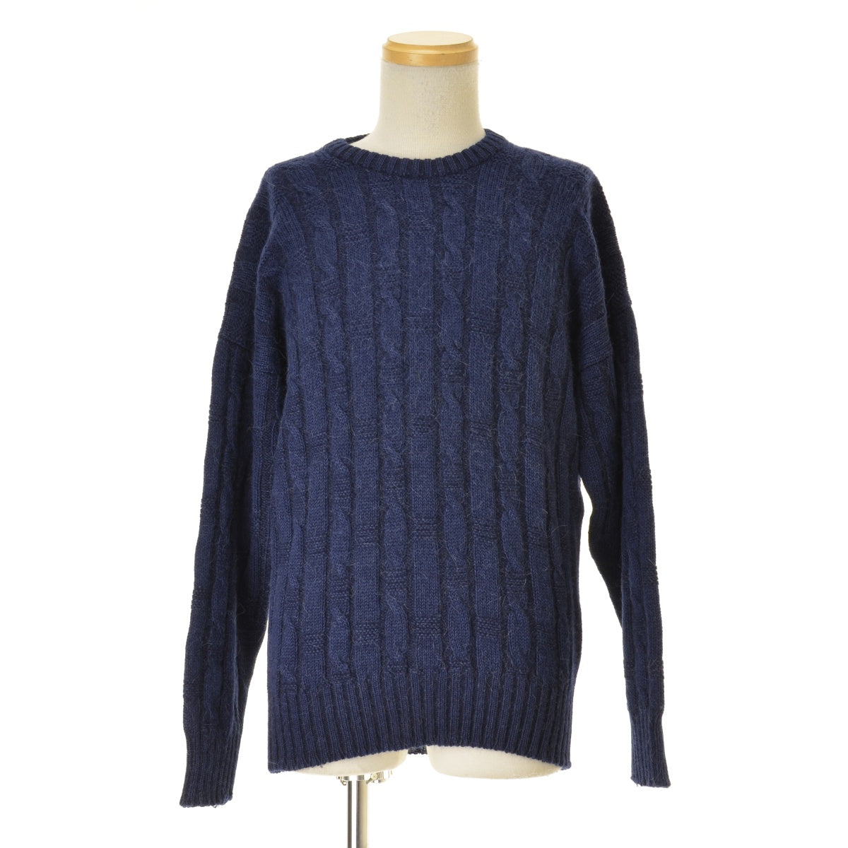 BROOKS BROTHERS イングランド製 アルパカ ラムウール アラン ケーブル クルーネック
