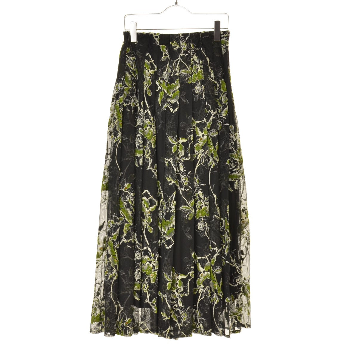 Ameri 0124209660060 WILD ROSE CANVAS ART SKIRT ワイルドローズ キャンバス アートマキシ
