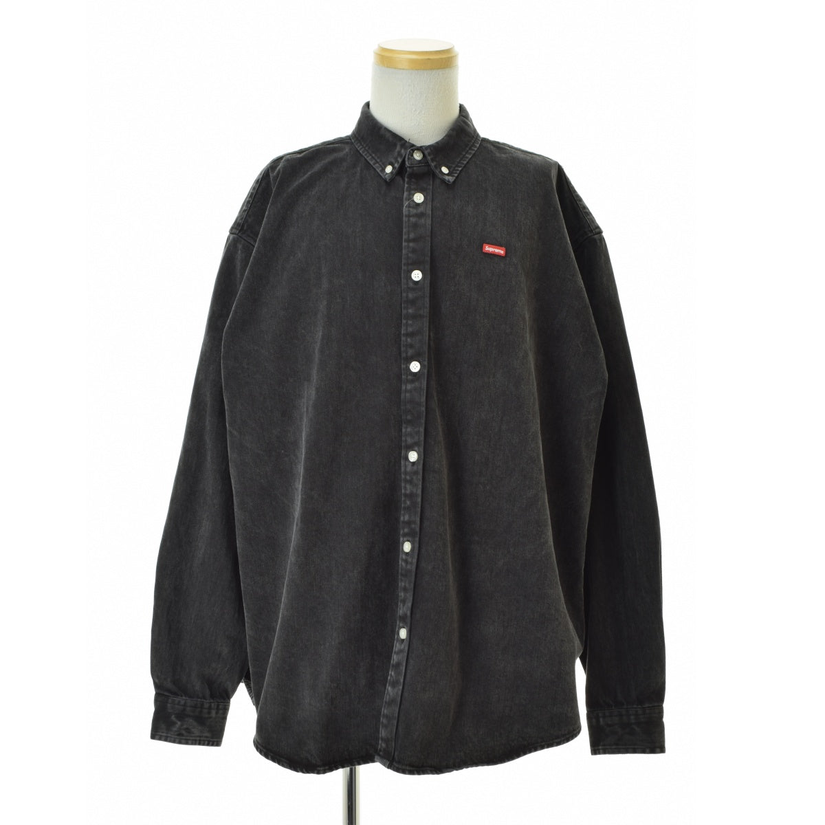 SUPREME 24SS Small Box Denim Shirt Washed Black