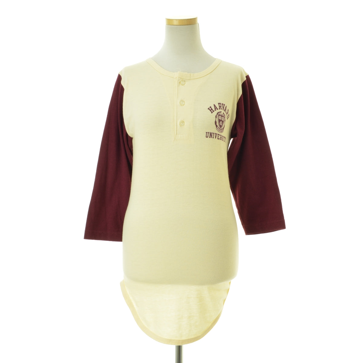 CHAMPION 80s トリコタグ カレッジプリントヘンリーネック